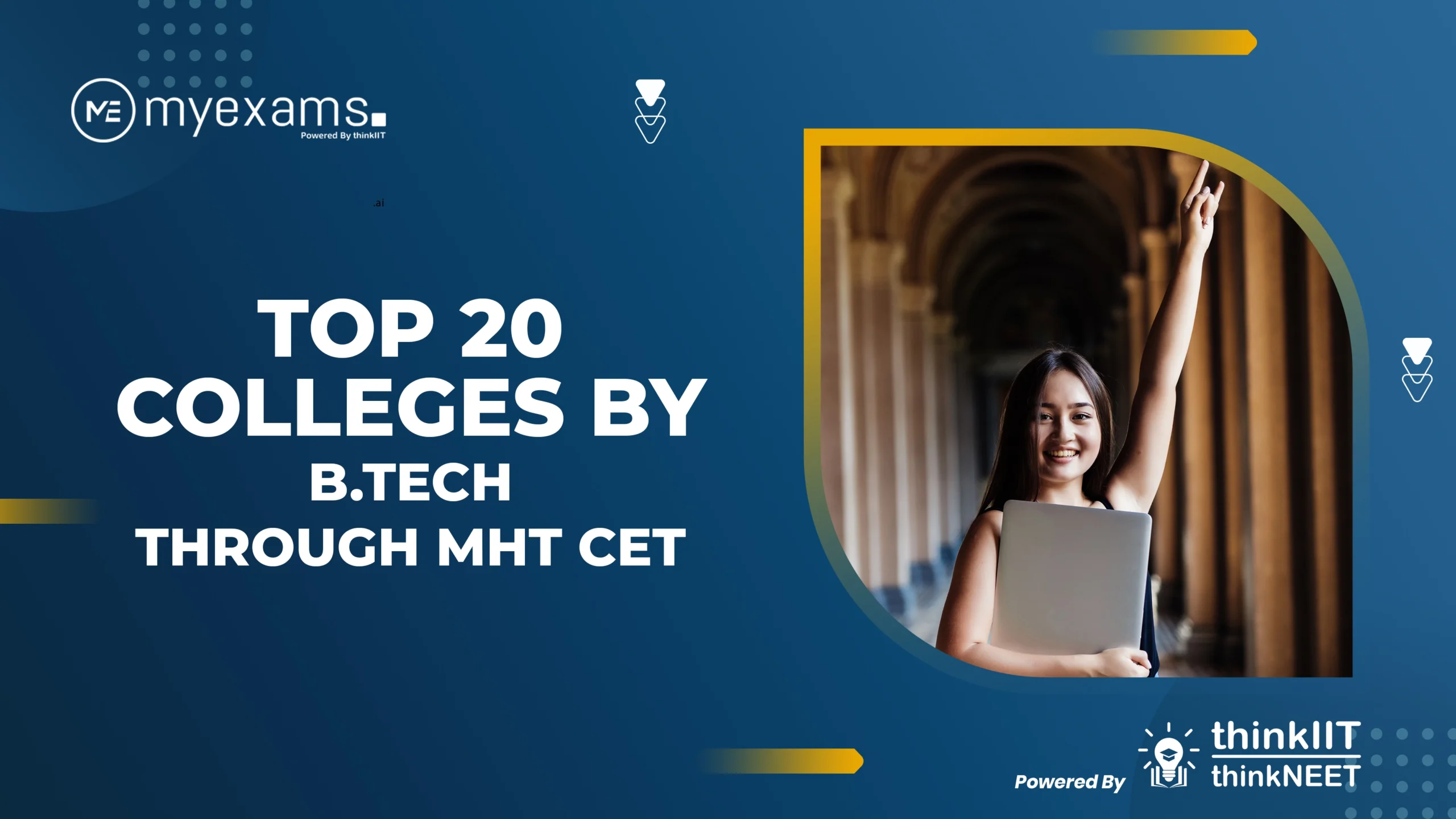 Top engineering colleges in Maharashtra for B.Tech admissions through MHTCET, infographic comparing cutoffs, placements, fees, and ROI for 2025.
