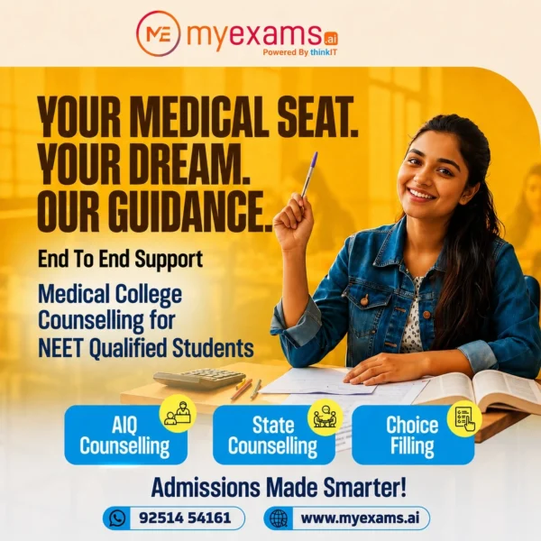 NEET UG 2026 Counselling Support | MCC & State Counselling Experts – MyExams.Ai