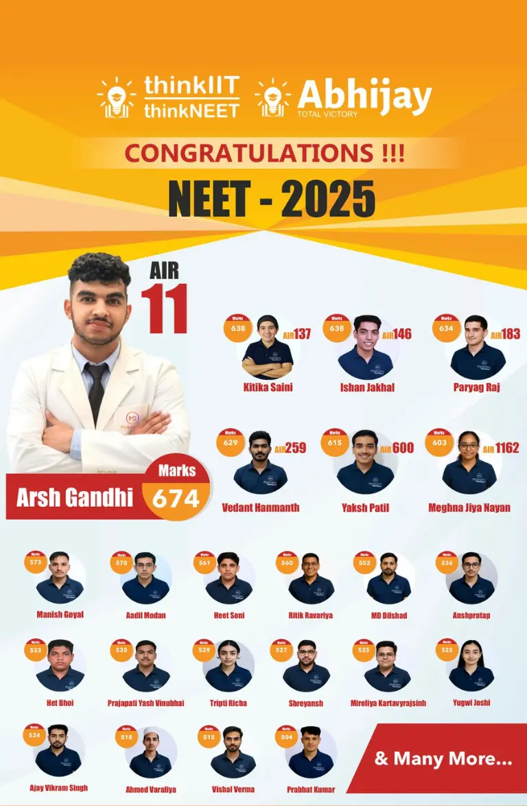 Abhijay NEET 2025 student results, All India Rank 11