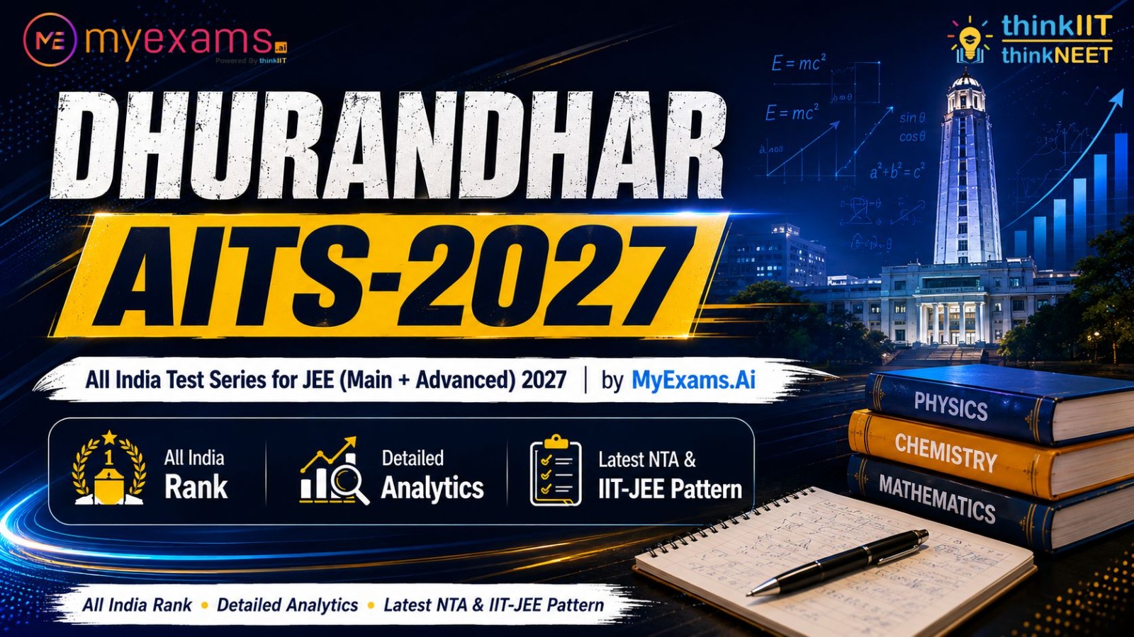 DHURANDHAR AITS-2027: All India Test Series for JEE Main + Advanced DHURANDHAR AITS-2027: All India Test Series for JEE Main + Advanced